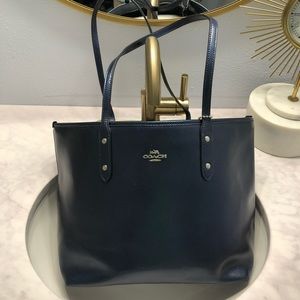 Dark blue Coach tote